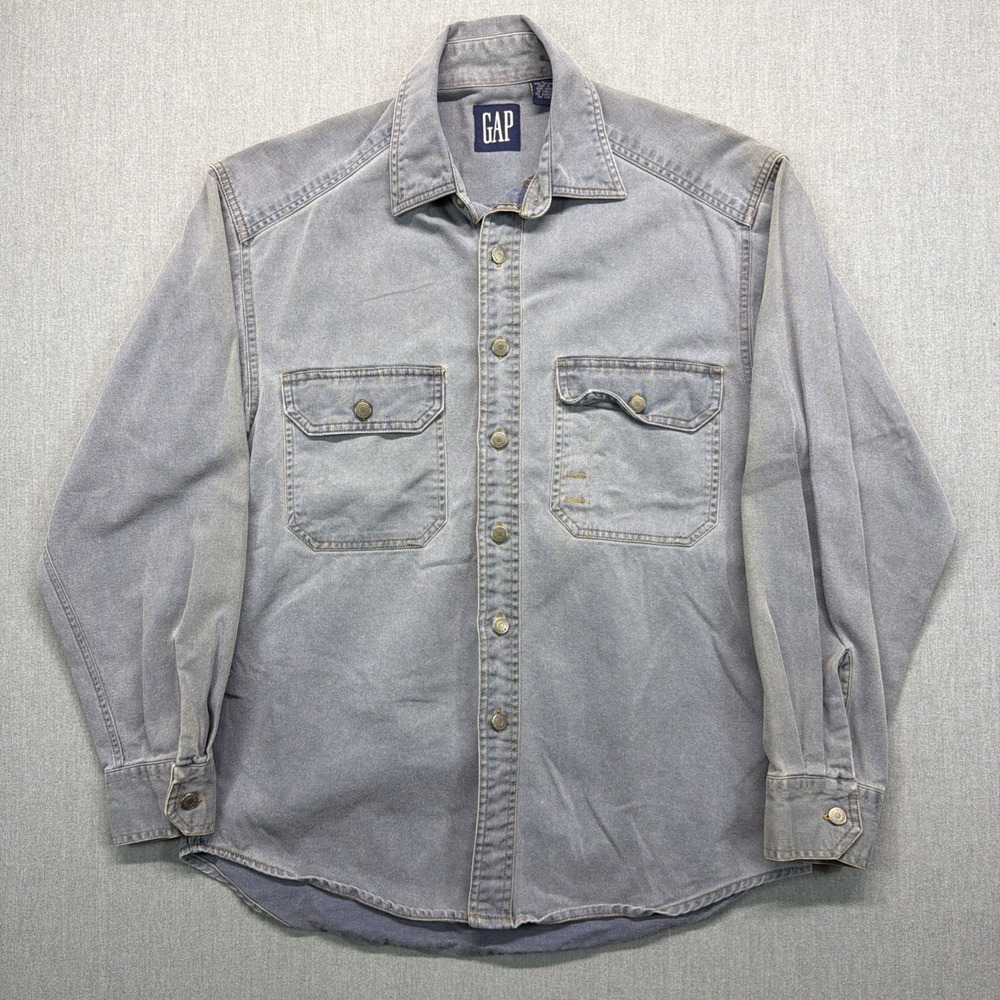 Vintage GAP‎ Type II Denim Trucker Jean Jacket Mens Size Medium 90s Faded